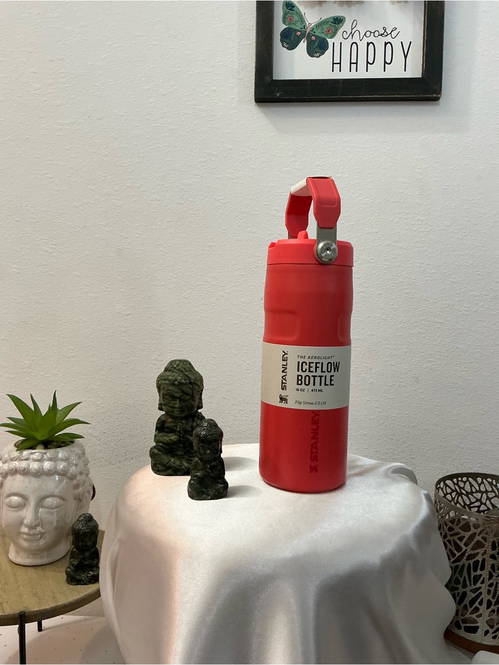 NEW Stanley Red IceFlow Insulated Water Bottle with Carry Handle 16oz Coral